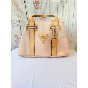 Y2K Guess Monogram Tote Bag Blush Pink Shoulder Purse